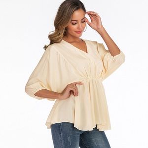 Cream babydoll top